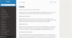 Desktop Screenshot of docs.mopidy.com