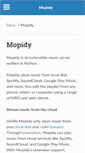 Mobile Screenshot of docs.mopidy.com