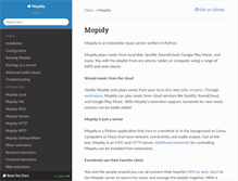 Tablet Screenshot of docs.mopidy.com